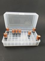 Legendary-Yes AA Size Battery Plastic Storage One Box Holder Container Holds 50 Batteries Clear Color