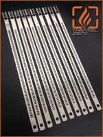 Snap Strip Stainless Steel Zip Tie 10 Pack 14" Long Locking Cable Tie