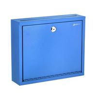 AdirOffice Multi Purpose, Mailbox, Drop Box, Suggestion Box, Wall Mountable, 3" x 10" x 12" - Blue