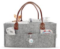 Lily Miles Baby Diaper Caddy - Nursery Diaper Tote Bag - Large Portable Car Travel Organizer - Boy Girl Diaper Storage Bin for Changing Table - Baby Shower Gift Basket - Newborn Registry Must Haves