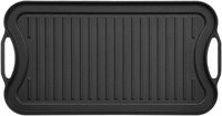 AmazonBasics 5204-1 Pre-Seasoned Cast Iron Reversible Grill/Griddle, 20.0710.430.98, oil