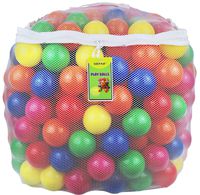 Click N' Play Pack of 100 Phthalate Free BPA Free Crush Proof Plastic Ball, Pit Balls - 6 Bright Colors in Reusable and Durable Storage Mesh Bag with Zipper