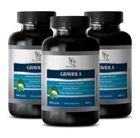 Soursop Pills - GRAVIOLA Extract 650 Mg - Pancreas Care - 3 Bottles 300 Capsules