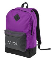 Personalized District Retro Backpack, Electric Purple with Embroidered Name