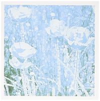 3dRose Turquoise Poppies Floral Art Greeting Cards, Set of 6 (gc_26180_1)