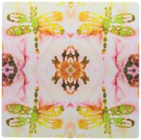 3dRose LLC 8 x 8 x 0.25 Inches Mouse Pad, Pink Yellow Green Orange Dragonflies (mp_34809_1)