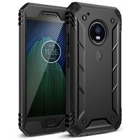 Poetic Moto G5 Plus Rugged Case, Revolution Full-Body with Hybrid Heavy Duty Protection [Built-in Screen Protector] for Motorola Moto G5 Plus (2017) Black