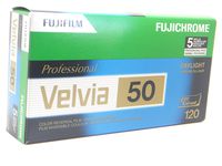 Fujifilm Fujichrome Velvia 50 Color Slide Film ISO 50, 120 size, 5 Roll Pro Pack