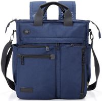Scioltoo Large Messenger Bag Multi Function Blue 15.6-Inch Laptop Bag Vertical Messenger Bag Business Travel Backpack Convertible Handbag A-Blue