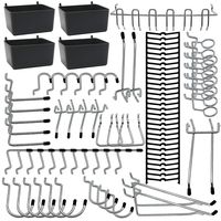 Pegboard Hooks Assortments 85PCS with Metal Hooks,Pegboard Bins,Peg Locks For Tool Organization