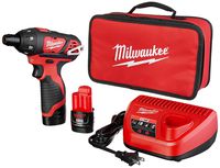 Milwaukee 2401-22 M12 12-Volt Lithium-Ion 1/4 in. Hex Screwdriver Kit