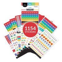 Mountain Planner Sticker Set. 1154 Stickers Value Pack. Motivational, Decorative Accessories for Daily, Weekly, Monthly Planners, Journals, Notebooks. Calendar Tabs, Reminders. 14 Sheets. Productivity