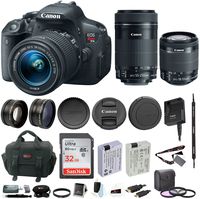 Canon T5i DSLR with 32GB, 4 lens bundle (18-55mm, 55-250mm, 58mm Wide Angle & 58mmTelephoto)