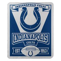 The Northwest Company Officially Licensed NFL Indianapolis Colts Marque Printed Fleece Throw Blanket, 50" x 60", Multi Color