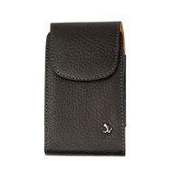 SLectionAccess Executive Vegan Leather Holster Belt Clip Carrying Case with Metal Tip for Universal/Smartphones - Black