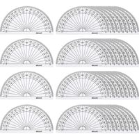 eBoot 36 Pack Plastic Protractor Math Protractors 180 Degrees Protractors for Angle Measurement Student School Office Supply, 4 Inches, Clear