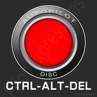 Pilot's CTRL-ALT-DEL Button (Autopilot Disconnect) Aviation Decal/Sticker. Aviation Humor and Pilot Gifts
