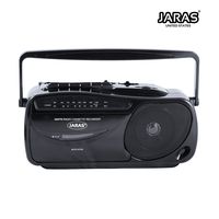 Jaras JJ-2618 Limited Edition Portable Boombox Tape Cassette Player/Recorder with AM/FM Radio Stereo Speakers & Headphone Jack