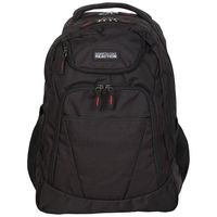Kenneth Cole Reaction Tribute Backpack Dual Compartment 17" Laptop & Tablet Book Bag For Business/Travel/School/College, Black, One Size