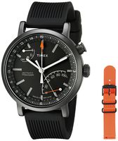 Timex Unisex TWG012600 Metropolitan+ Activity Tracker Smartwatch Gift Set with Black Silicone and Orange Nylon Straps