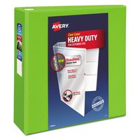Avery Heavy Duty View 3 Ring Binder, 4" One Touch EZD Ring, Holds 8.5" x 11" Paper, 1 Chartreuse Binder (79812)