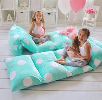 Butterfly Craze Girl's Floor Lounger Seats Cover and Pillow Cover Made of Super Soft, Luxurious Premium Plush Fabric - Perfect Reading and Watching TV Cushion - Great for SLEEPOVERS Slumber Parties
