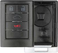 KeylessOption Keyless Entry Remote Key Fob Case Shell Button Pad Cover for Cadillac CTS, DTS, STS