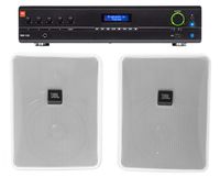 JBL VMA1120 Commercial/Restaurant 120W 70v Amplifier+(2) JBL 5.25" Wall Speakers