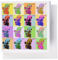 3dRose Carton Dachshund Pop Art - Greeting Cards, 6 x 6 inches, set of 6 (gc_8071_1)