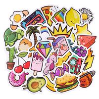 GRAYFOXCREW Stickers for Water Bottles - 30-Pack Trendy Water Bottle Stickers - Vinyl Waterproof Resistant Hydro Flask Stickers - Cute Girl & Teen VSCO Waterbottle Computer Laptop & Phone Sticker Set