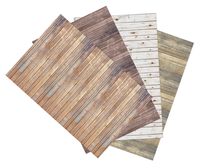 Ella Bella Photography Backdrop Paper, Assorted Wood (1 ea.: Vintage, Sable, Rustic & White Washed), 48" x 12', 4 Rolls