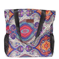 Original Floral Water Resistant Large Tote Bag Shoulder Bag for Gym Beach Travel Daily Bags Upgraded ([I] Pattern)