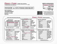 Thru-View Emergency Checklist - Beechcraft Bonanza A36/G36