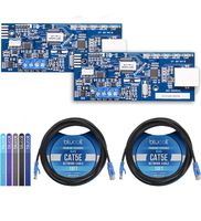 Eyez-On 2-Pack of EnvisaLink EVL4-EZR IP Interface Module for DSC and Honeywell (Ademco) Security Systems Bundle with Bundle 2X 10-FT 1 Gbps Cat5e Cables, and 5X Cable Ties, Compatible with Alexa