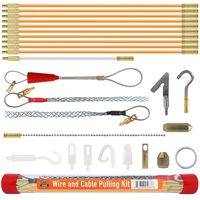 Chromex 11 Foot Wire and Cable Pulling Kit with 16 Accessories