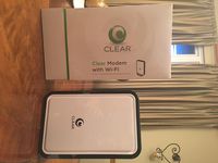 White Clear Modem with Wi-Fi Internet WIXFBR-117 Clearwire Working