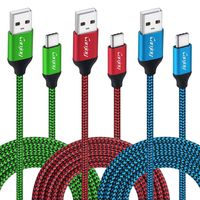 USB Type C Cable, Canjoy 3Pack 10ft Braided USB C Fast Charging Cord Compatible Samsung Galaxy S10+ S10 S10e Note 9 8 S9 S8 Plus, Moto G6, X4, Z3, Google Pixel 3XL, Nexus 6P, LG G7 ThinQ, HTC U12