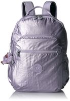 Kipling Seoul Go Laptop, Padded, Adjustable Backpack Straps, Zip Closure, Frosted Lilac Metallic