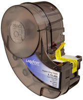 Brady X-78-498 Idxpert and Labxpert 1" Width x 1.9" Height, B-498 Repositionable Vinyl Cloth, Semi-Gloss Finish Black on White Label (125 per cartridge)
