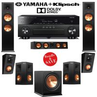 Klipsch RP-280F 5.1.2 Reference Premiere Dolby Atmos Home Theater System with Yamaha RX-A860BL 7.2-Ch A/V Receiver