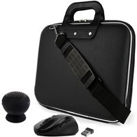 Black Laptop Messenger Bag Carrying Case, Speaker, Mouse for Acer ChromeBook, Spin 1, Aspire Switch 11" to 12 inch