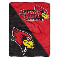 The Northwest Company Officially Licensed NCAA Illinois State Redbirds Halftone Micro Raschel Throw Blanket, 46" x 60", Multi Color
