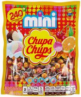 Chupa Chups Mini Lollipops, Suckers for Kids, Halloween Bulk Candy, Party, 240ct Bag