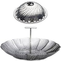 Stainless Steel Vegetable Steamer Basket/Insert for Pots, Pans & Pressure Cookers (6.4" to 10.4")