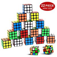 Party Puzzle Toy,22 Pack Mini Cubes Set Party Favors Cube Puzzle,Original Color 1.18 Inch Puzzle Magic Cube Eco-Friendly Safe Material with Vivid Colors,Party Puzzle Game for Boys Girls Kids Toddlers