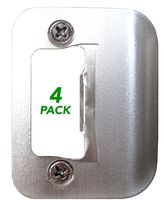 4-Pack Gator Door Latch Restorer - Strike Plate (Satin Nickel)