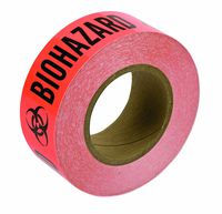 Brady 88051, Biohazard Tape, 2" Height x 36' Length, Black on Orange (1 per Order)