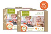 Infantino Squeeze Pouches, 50 Count, Pack of 2