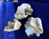 One Genuine Pyrite Cube Specimen In Matrix from Spain - Unique Mineral Gift! Great for Collectors, Teachers, Mineral Lovers