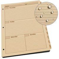 Rite in the Rain Weatherproof Weekly Calendar Set, 8 1/2" x 11", Tan Sheets, 65 Weeks (No. 9260W-MX)